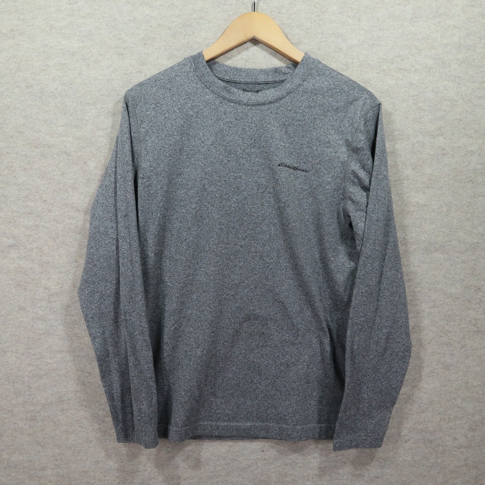 Eddie Bauer Shirt Medium Gray Long Sleeve Modern Performance Activewear 0297